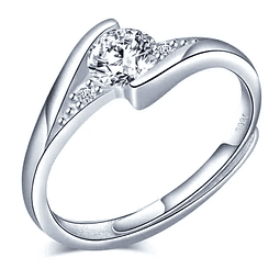 Anillo plata 925 ajustable ilusión