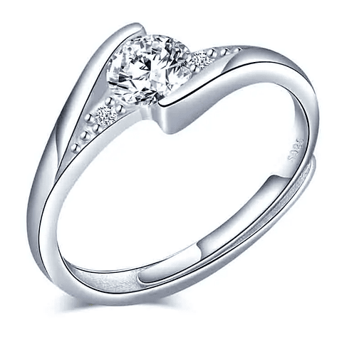 Anillo plata 925 ajustable ilusión