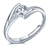 Anillo plata 925 ajustable ilusión