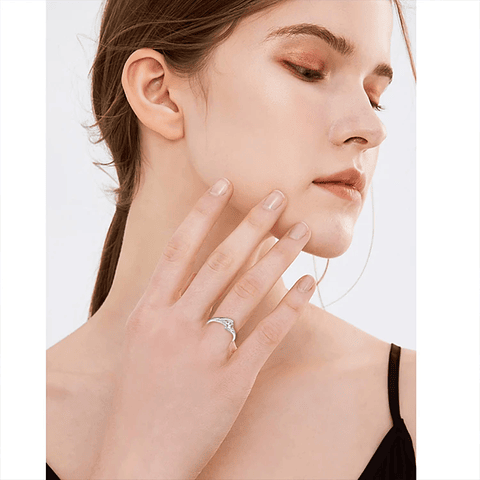 Anillo plata 925 ajustable ilusión