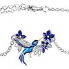 Pulsera colibri flor plata 925