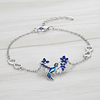 Pulsera colibri flor plata 925