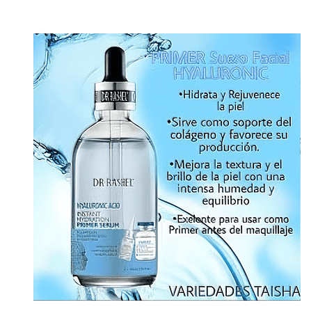 ÁCIDO HIALURÓNICO PRIMER SERUM 100ml X 01 UND. - DR RASHEL