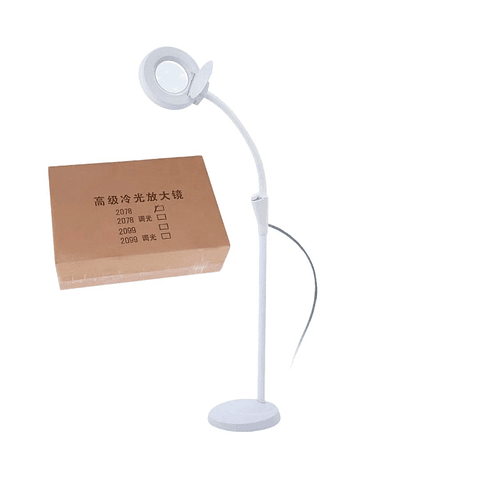 LÁMPARA LUPA LED CON PEDESTAL IMPORTADO X 01 UND.
