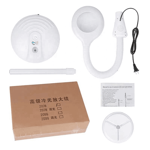 LÁMPARA LUPA LED CON PEDESTAL IMPORTADO X 01 UND.