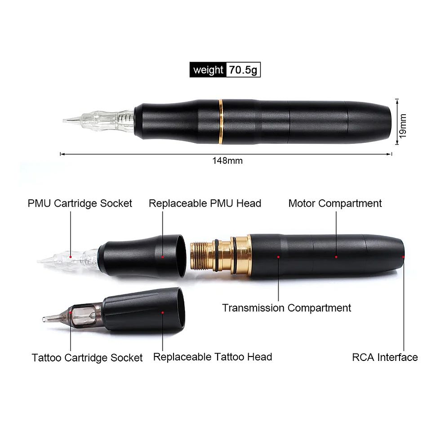 DERMOGRAFO PERLA NEGRA P300 12V 4