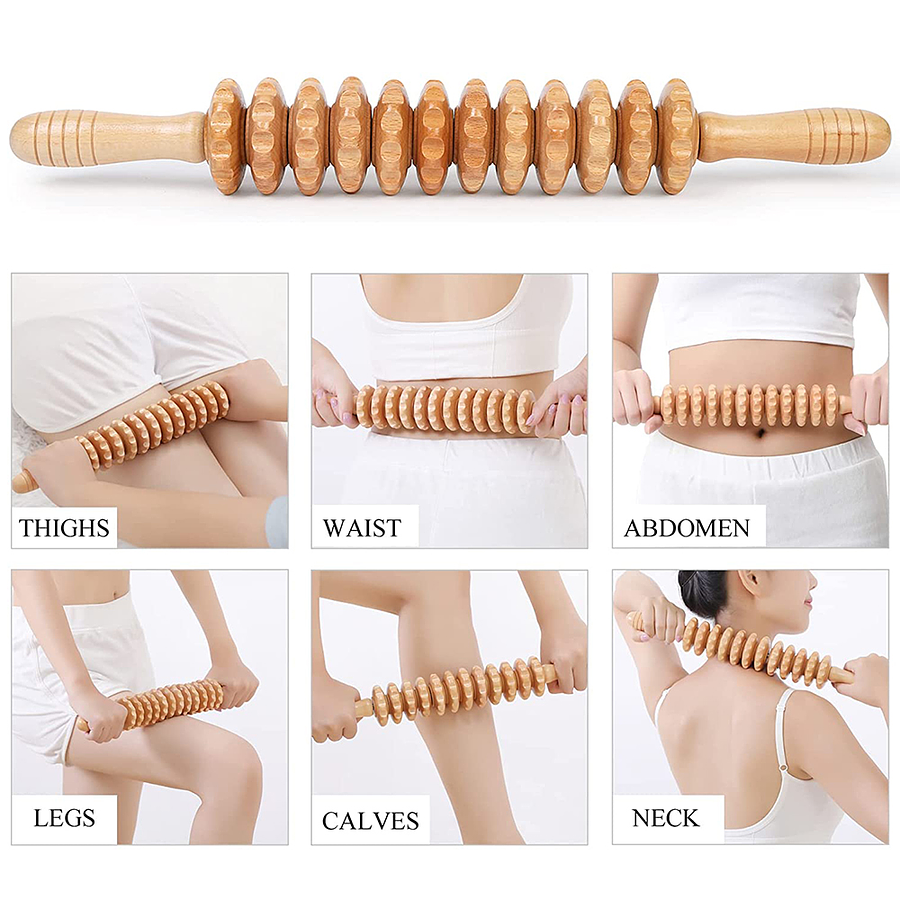 MASAJEADOR DE MADERA DE 12 RODILLOS 2