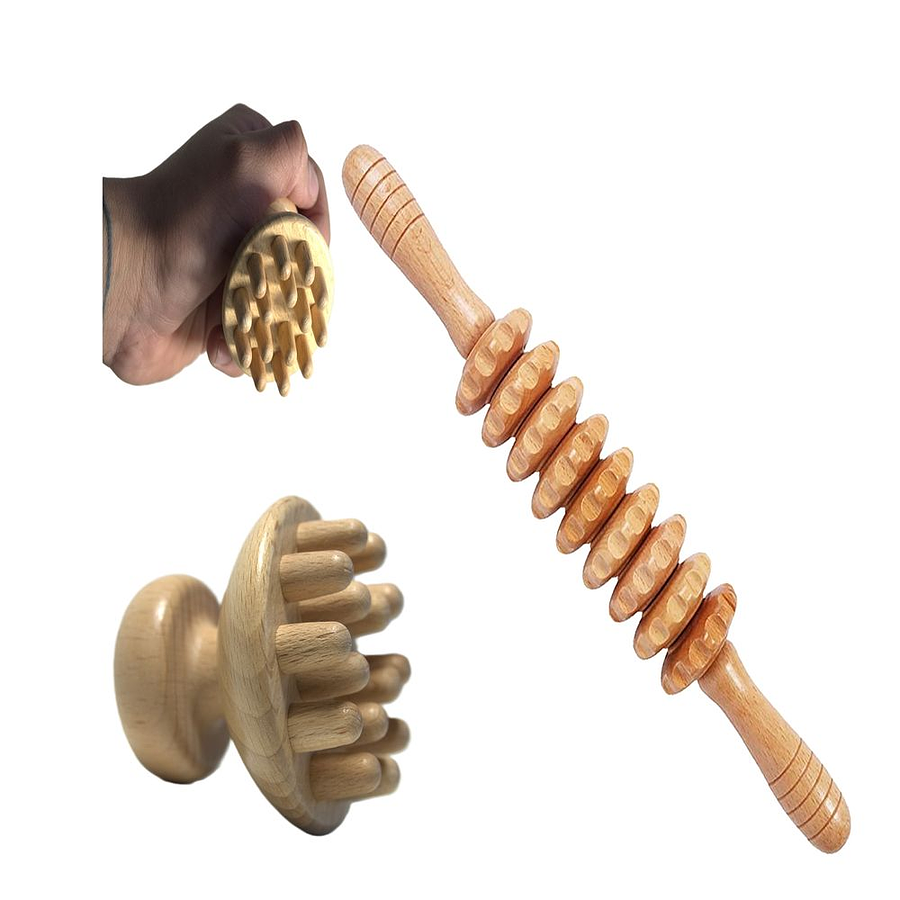 MASAJEADOR DE MADERA DE 9 RODILLOS 2