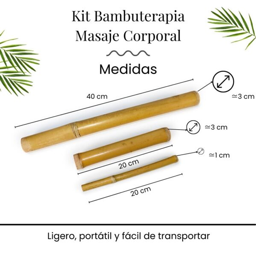 KIT DE BAMBU PARA TERAPIA DE 9 PCS. 1