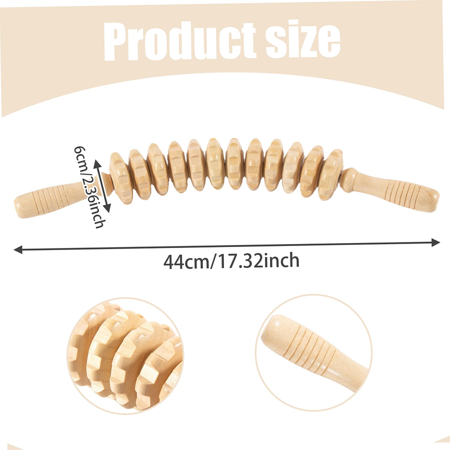 RODILLO FLEXIBLE DE 12 PIEZAS - MADERA 2