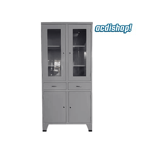 VITRINA DE METAL DE 2 CUERPOS NACIONAL