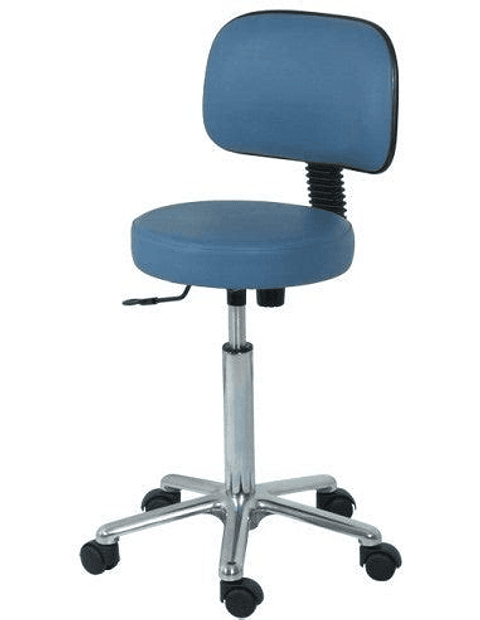 TABURETE REGULABLE CON RESPALDAR Y  RODABLE NACIONAL