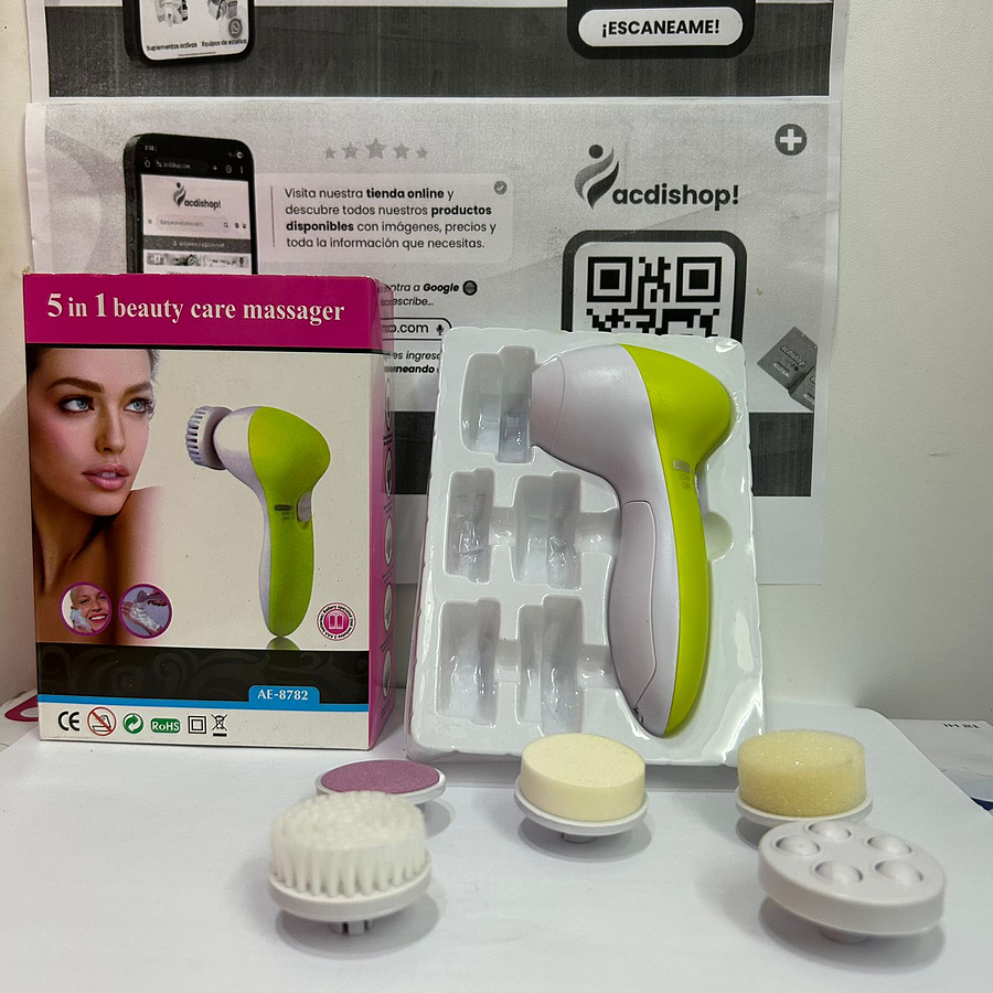 CEPILLO FACIAL 5 EN 1 (PILAS) + JABON CARBÓN ACTIVO 2