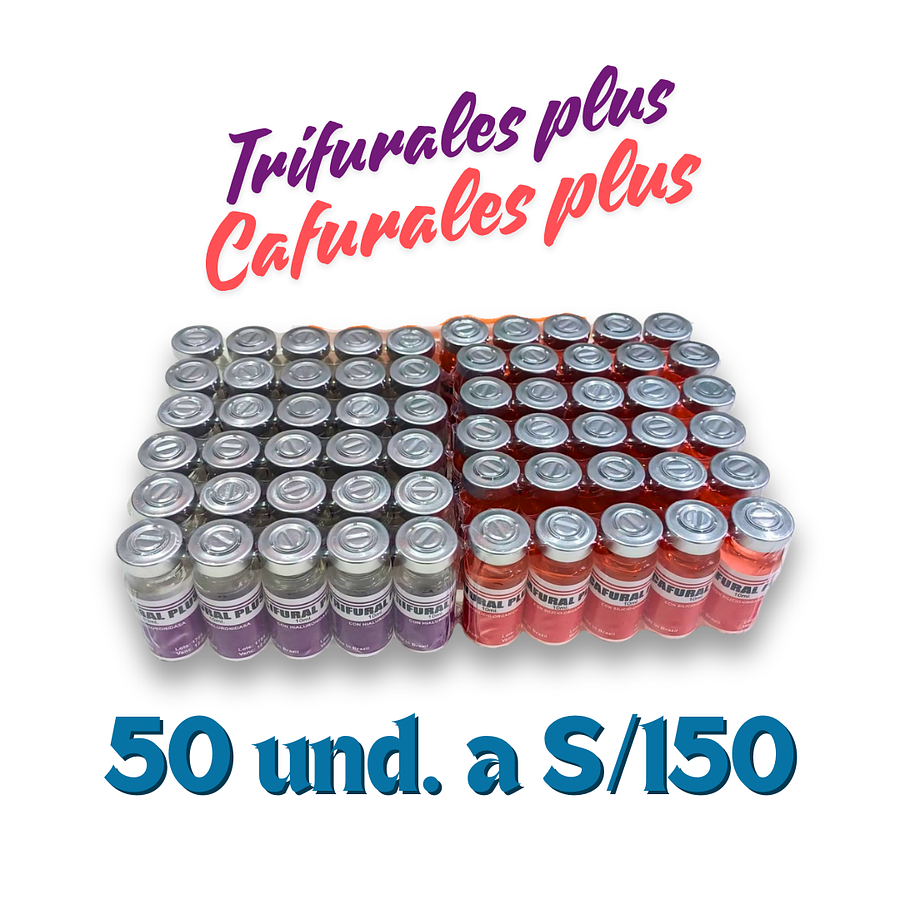 25 TRIFURALES PLUS MÁS 25 CAFURALES PLUS (REGALOS: CREMA TRIFURAL 500G + AGUJAS + JERINGAS) 3