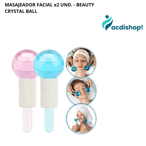 MASAJEADOR FACIAL X 02 UND. - BEAUTY CRYSTAL BALL
