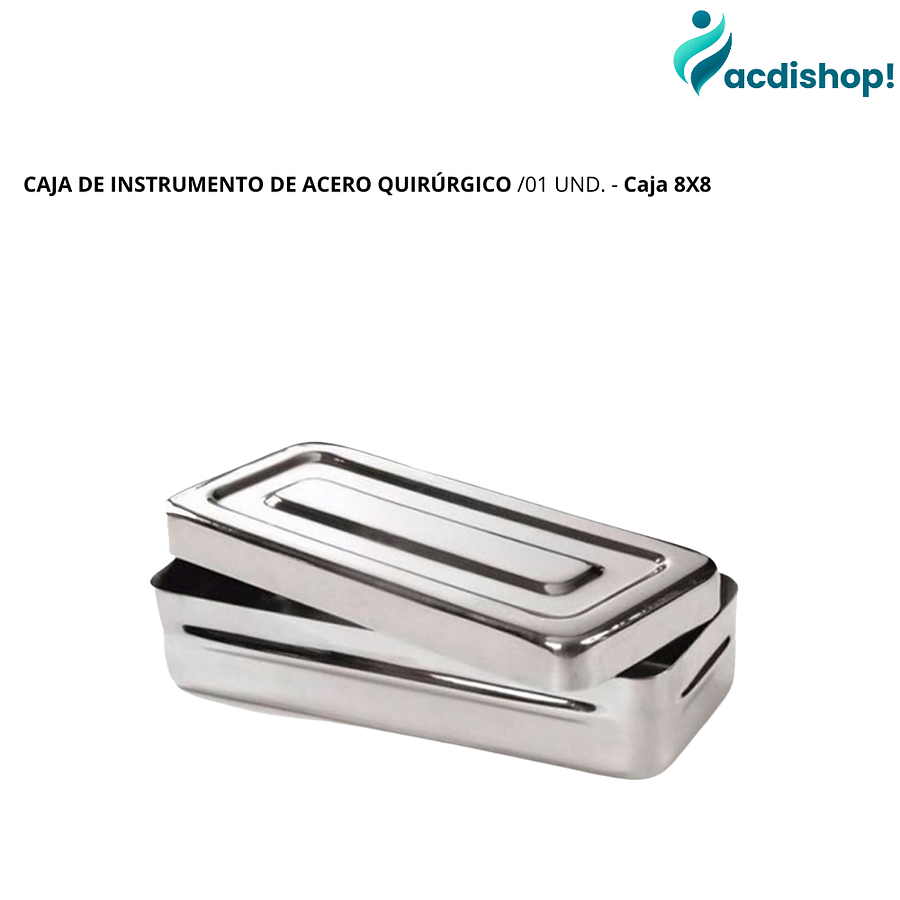 CAJA DE INSTRUMENTO DE ACERO QUIRÚRGICO X 01 UND. - Caja 7X7 - caja 9x9 1