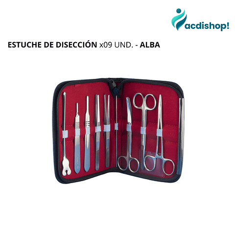 ESTUCHE DE DISECCIÓN x09 UND. - ALBA