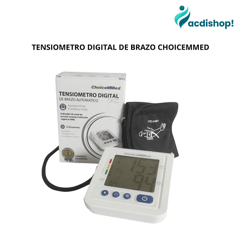 TENSIOMETRO DIGITAL DE BRAZO CHOICEMMED