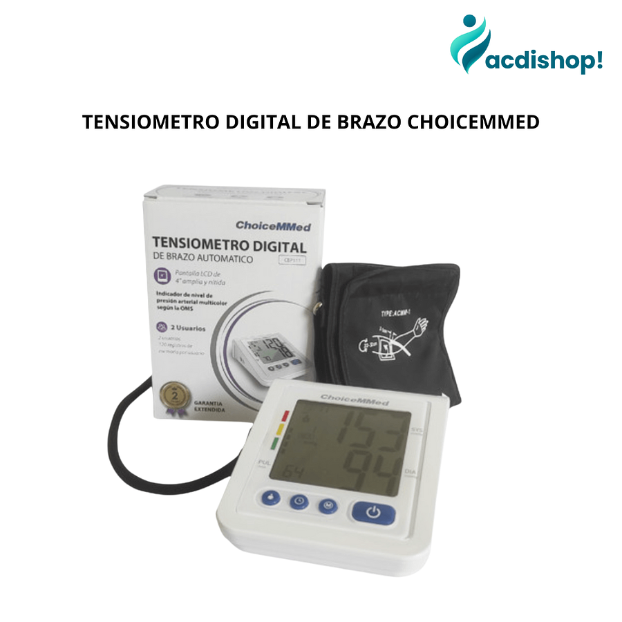 TENSIOMETRO DIGITAL DE BRAZO CHOICEMMED 1