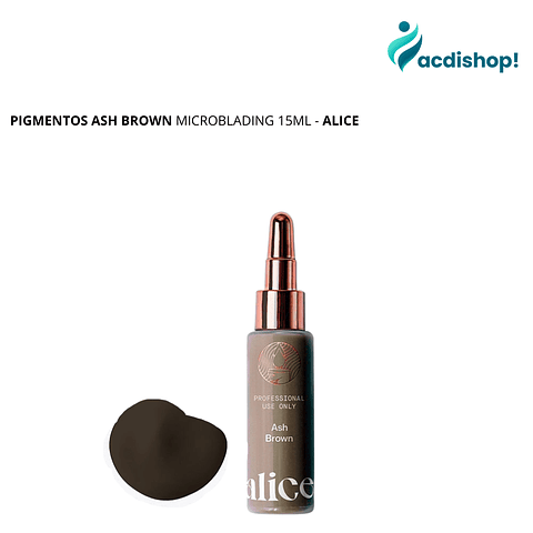 PIGMENTOS ASH BROWN MICROBLADING 15ML - ALICE