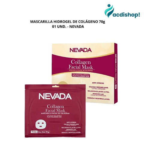 MASCARILLA HIDROGEL DE COLÁGENO 70g 01 UND. - NEVADA