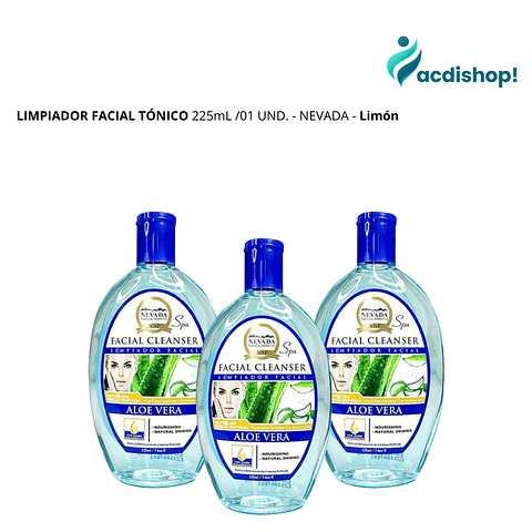 LIMPIADOR FACIAL TÓNICO 225mL /01 UND. - NEVADA - Limón