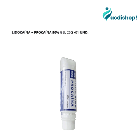 LIDOCAÍNA + PROCAÍNA 90% GEL 25G /01 UND.