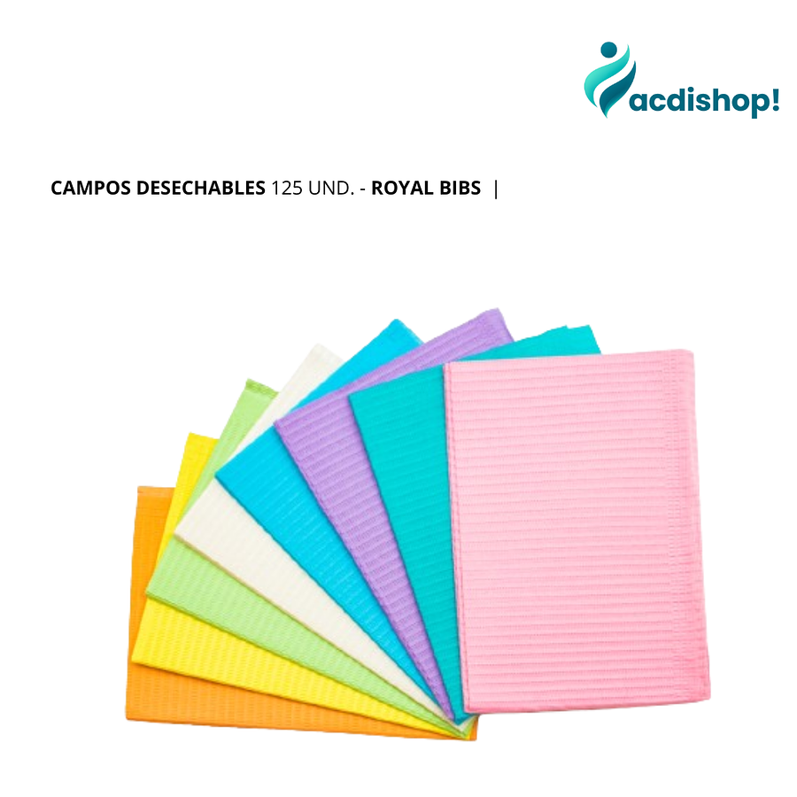 CAMPOS DESECHABLES 125 UND. - ROYAL BIBS - ROSADO | 1