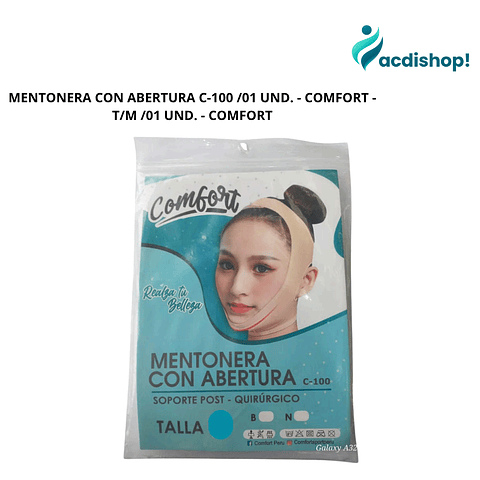 MENTONERA CON ABERTURA C-100 /01 UND. - COMFORT - T/M /01 UND. - COMFORT