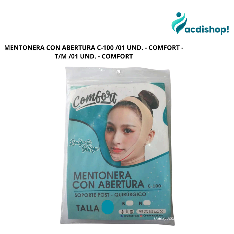 MENTONERA CON ABERTURA C-100 /01 UND. - COMFORT - T/M /01 UND. - COMFORT 1