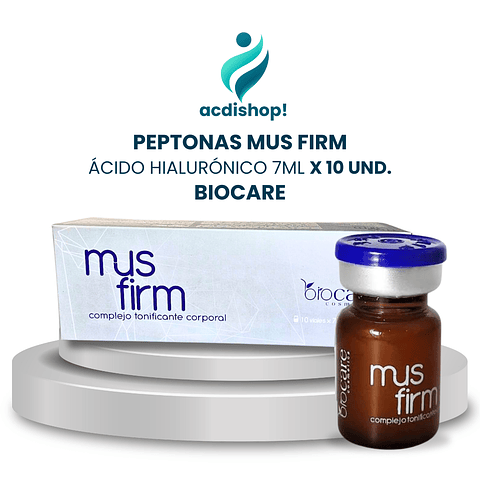 PEPTONAS MUSFIRM CON ÁCIDO HIALURÓNICO 7ML X 10 UND. - BIOCARE
