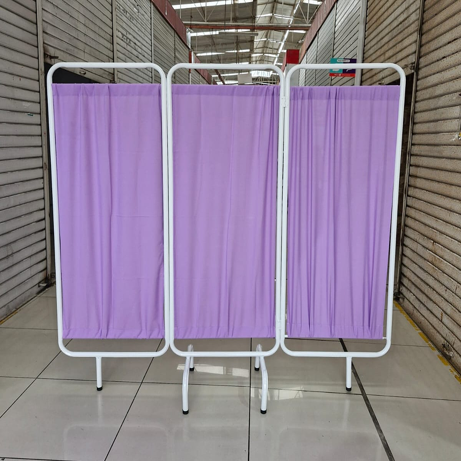 BIOMBOS DE 3 CUERPOS CON CORTINAS (TELA) 2