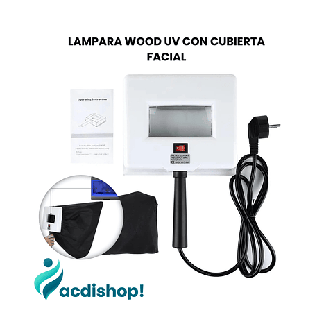 LAMPARA WOOD UV CON CUBIERTA FACIAL