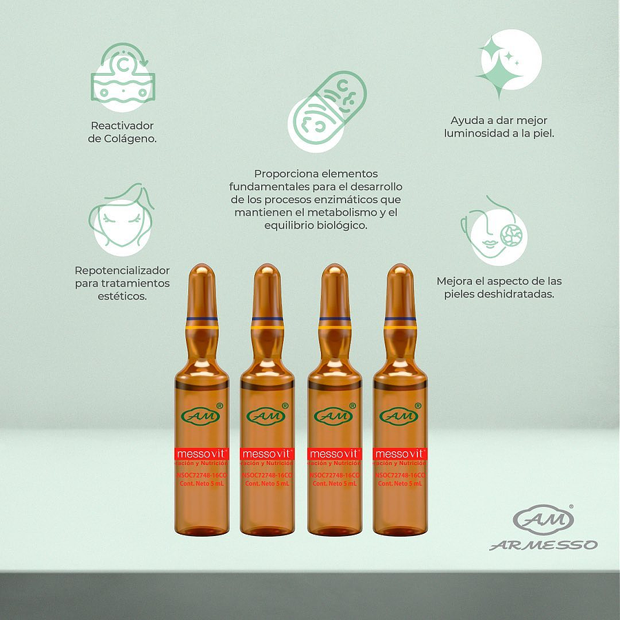 MESSO VIT (REGENERACIÓN Y NUTRICIÓN CELULAR) 5ML X 10 UND. - ARMESSO 3