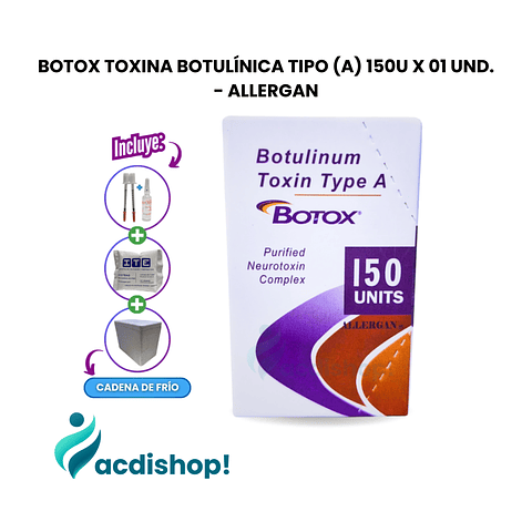 BOTOX TOXINA BOTULÍNICA TIPO (A) 150U X 01 UND. - ALLERGAN