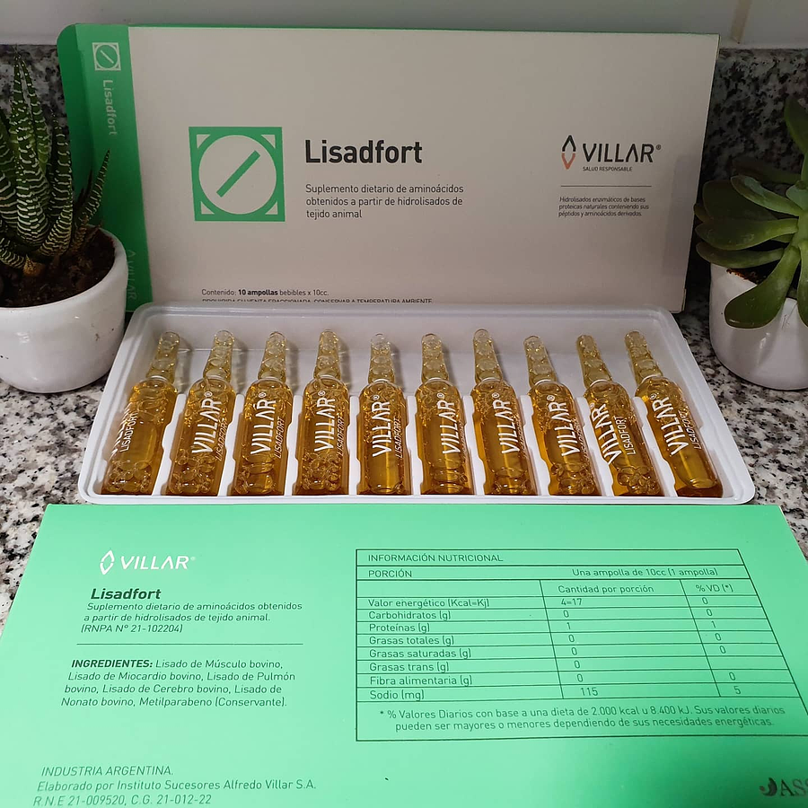 PEPTONAS SOLUCIÓN VILLAR 10ML X 10 UND. - LISADFORT 3