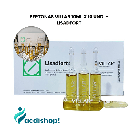 PEPTONAS SOLUCIÓN VILLAR 10ML X 10 UND. - LISADFORT