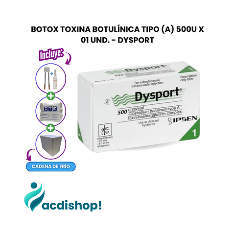 BOTOX TOXINA BOTULÍNICA TIPO (A) 500U X 01 UND. - DYSPORT
