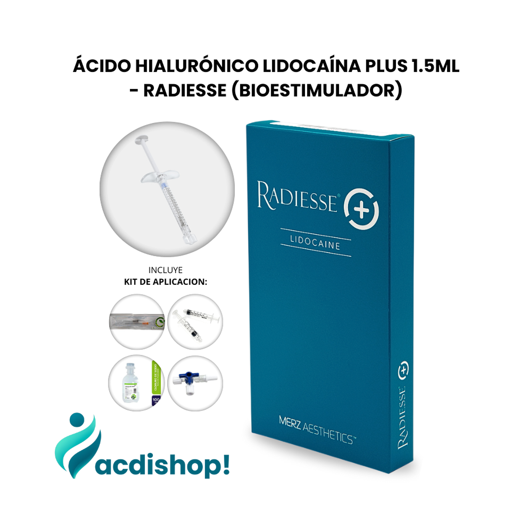 ÁCIDO HIALURÓNICO LIDOCAÍNA PLUS 1.5mL X 01 UND. - RADIESSE 1
