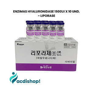 ENZIMAS HYALURONIDASE 1500UI X 10 UND. - LIPORASE