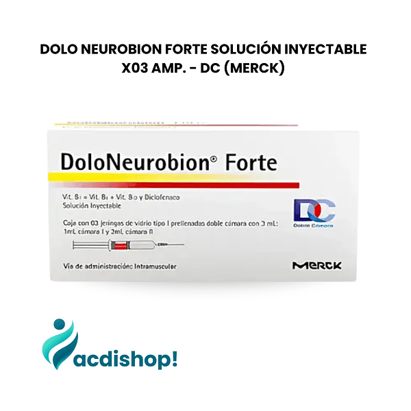 DOLO NEUROBION FORTE  SOLUCIÓN INYECTABLE X03 AMP. - DC (MERCK) 1