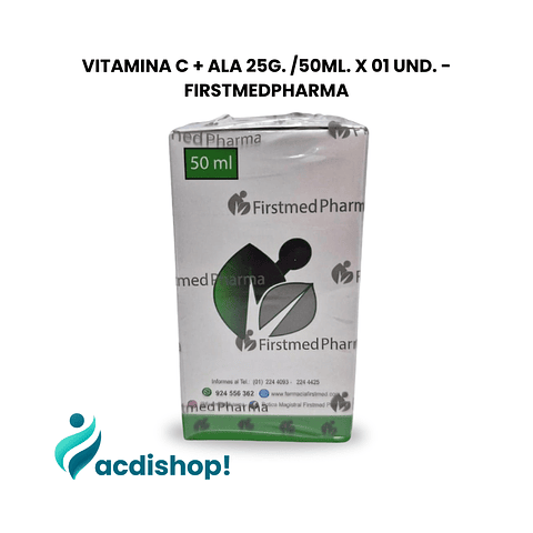 VITAMINA C 01 UND. X 25 GR. /50ML. + ALA - FIRSTMED