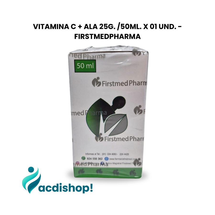 VITAMINA C 01 UND. X 25 GR. /50ML. + ALA - FIRSTMED 2