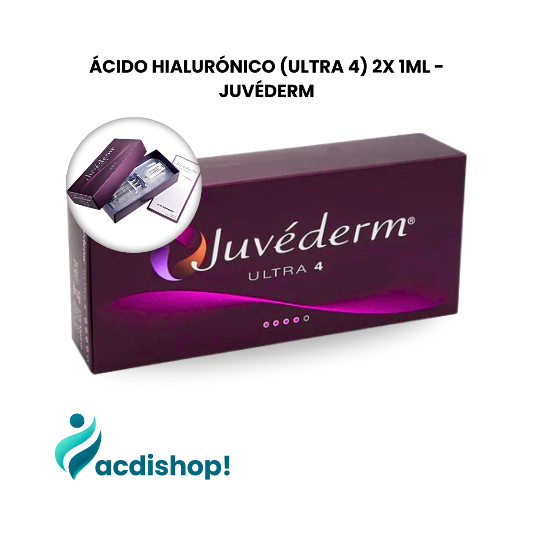 ÁCIDO HIALURÓNICO (ULTRA 4) 2X 1ml - JUVÉDERM 1