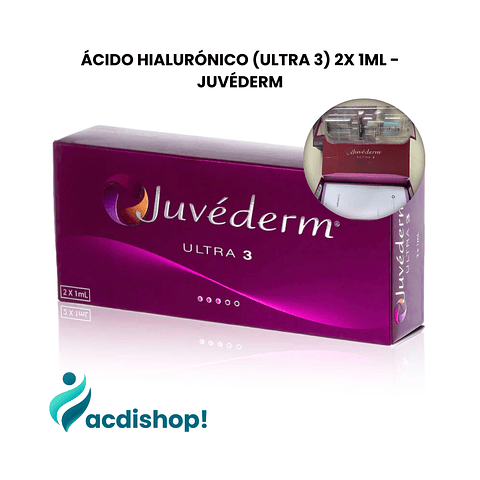 ÁCIDO HIALURÓNICO (ULTRA 3) 2X 1mL - JUVÉDERM