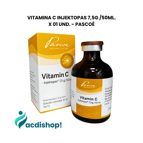 VITAMINA C INJEKTOPAS 7,5G/50mL. X 01 UND. - PASCOÉ