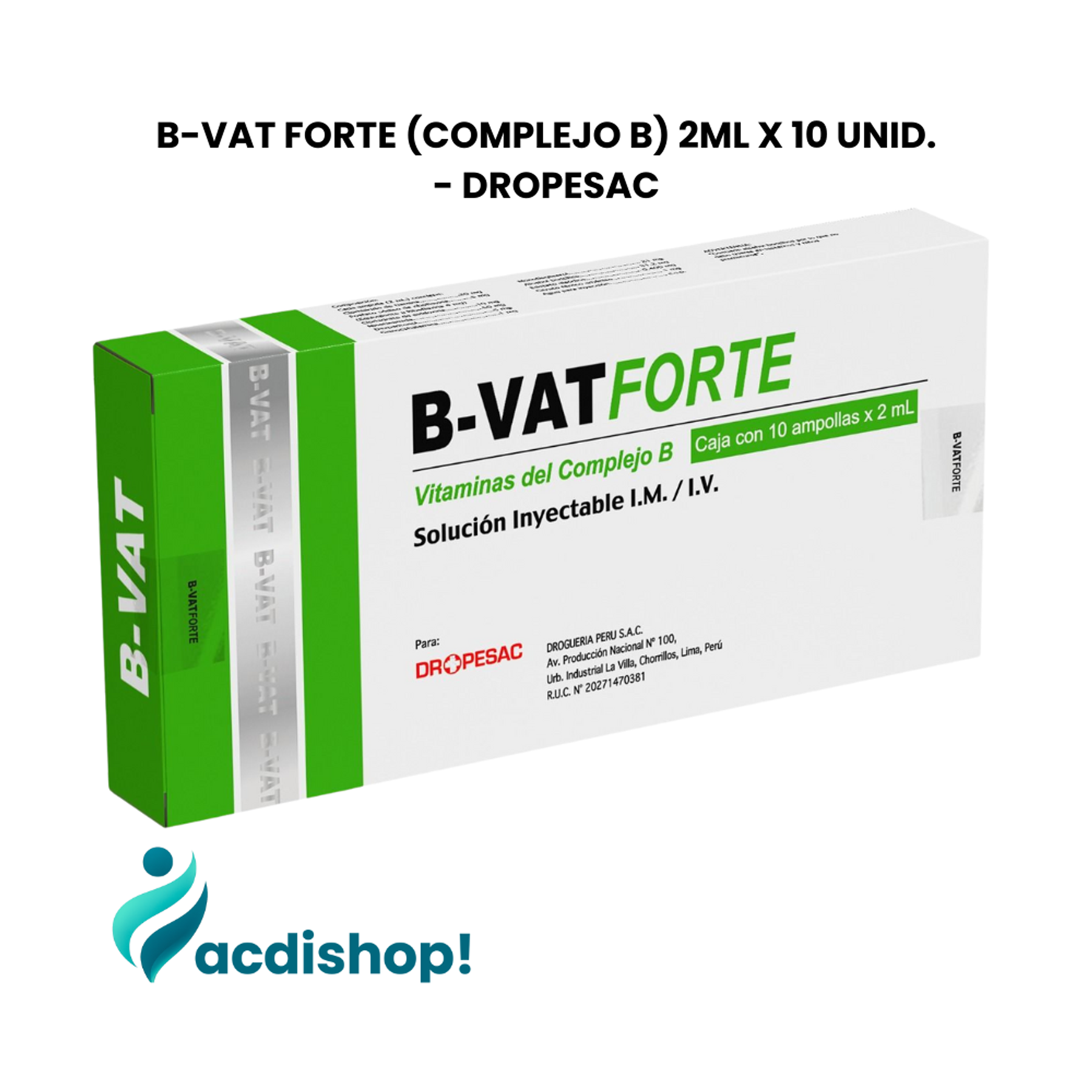 B-VAT FORTE (COMPLEJO B) 2ML X 10 UNID. - DROPESAC 1