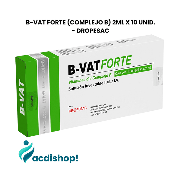 B-VAT FORTE (COMPLEJO B) 2ML X 10 UNID. - DROPESAC 1