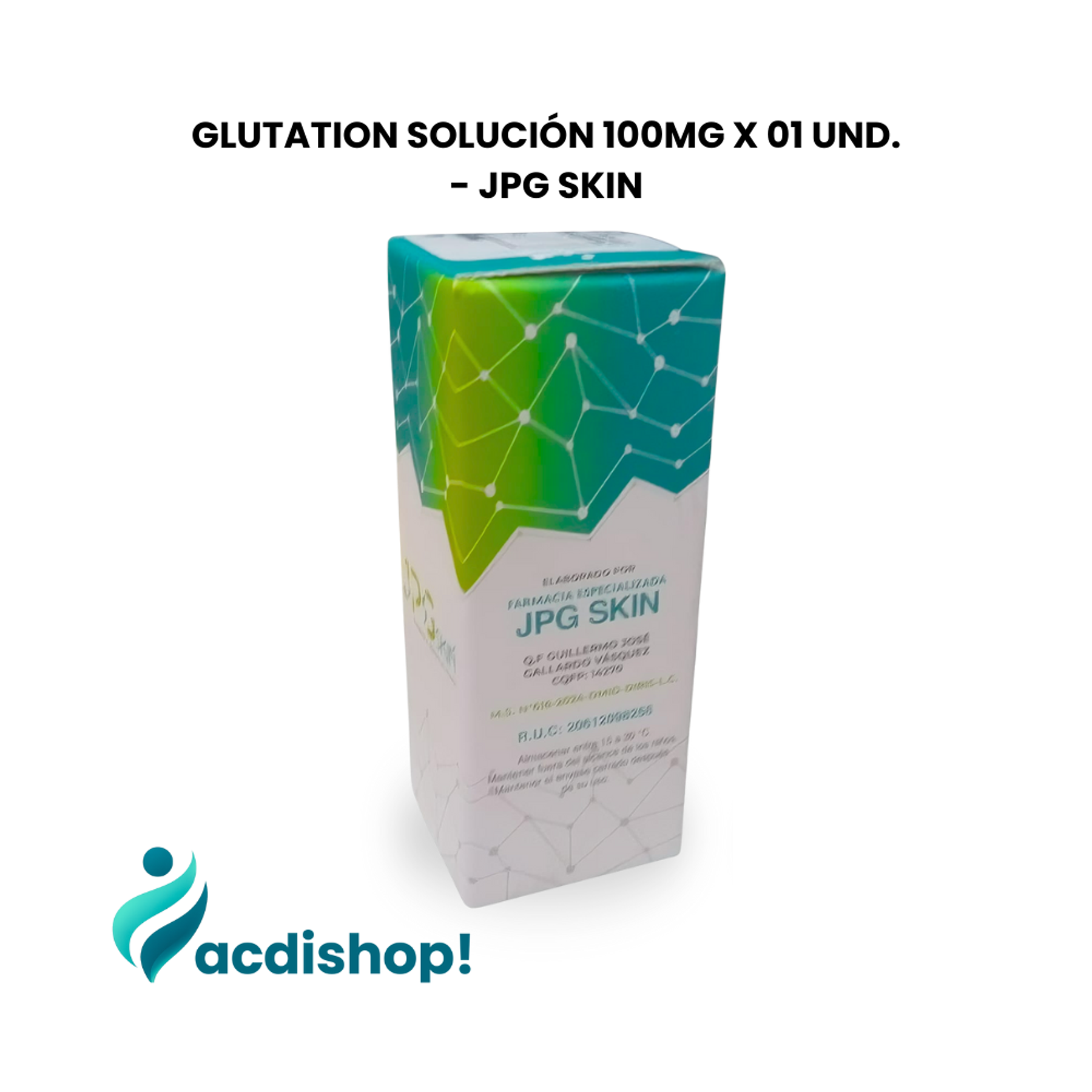 GLUTATION SOLUCIÓN 100MG X 01 UND. - JPG SKIN 1