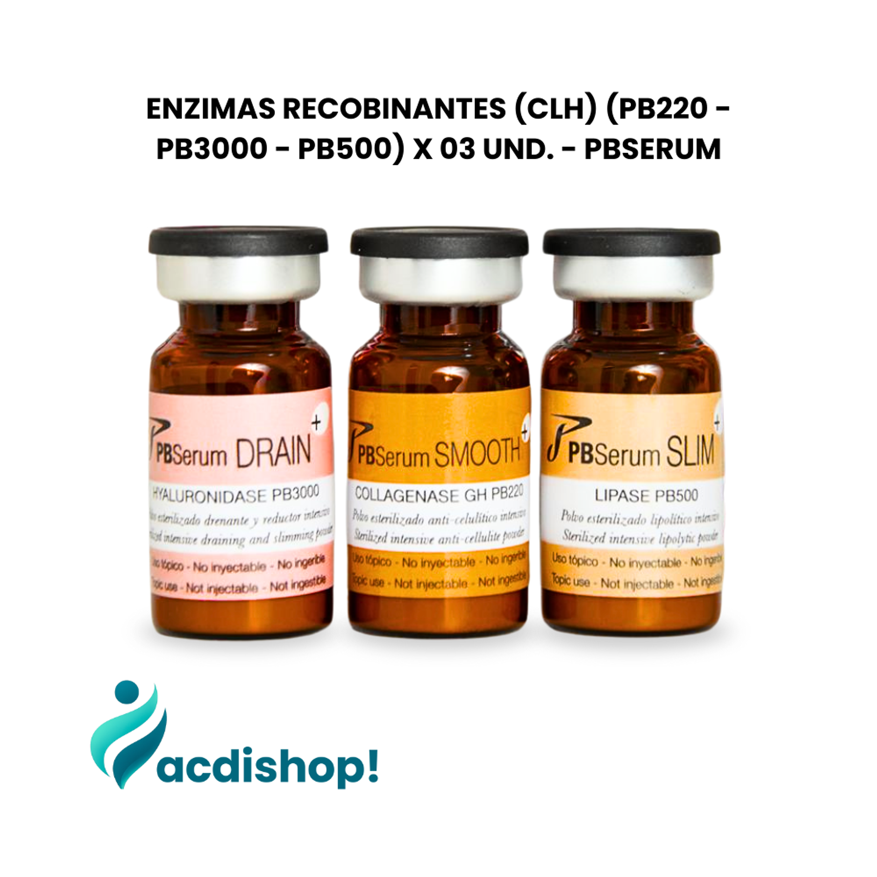 ENZIMAS RECOBINANTES (CLH) (PB220 - PB3000 - PB500) X 03 UND. - PBSERUM 1